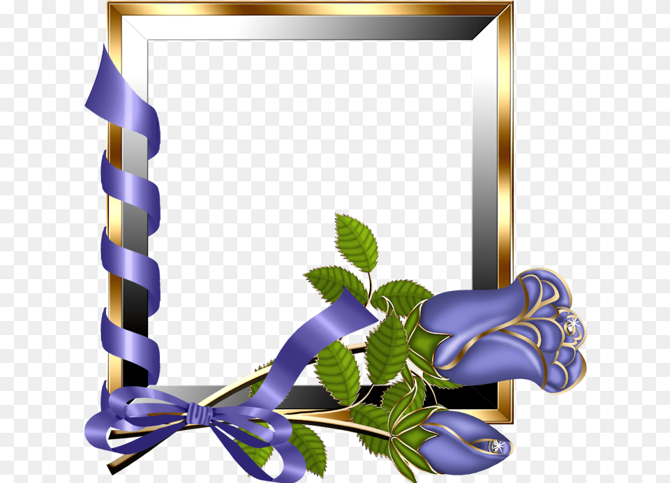 Purple Rose Clipart Frame Online Edit Photo In Frame, Flower, Plant, Art, Flower Arrangement Png Image