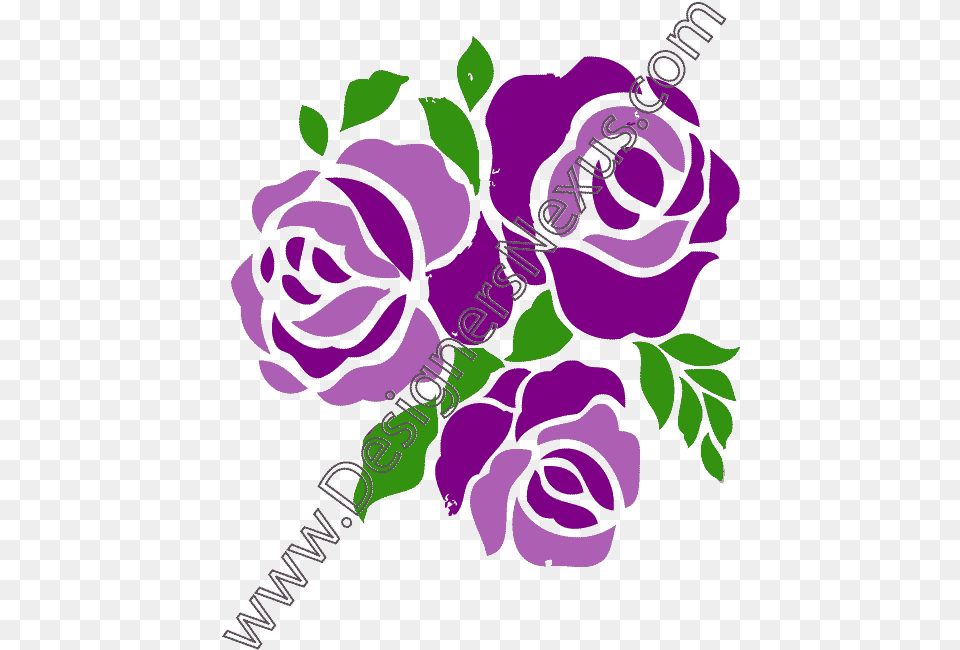 Purple Rose Clipart Three Rose Purple Roses Clipart, Art, Floral Design, Flower, Graphics Png