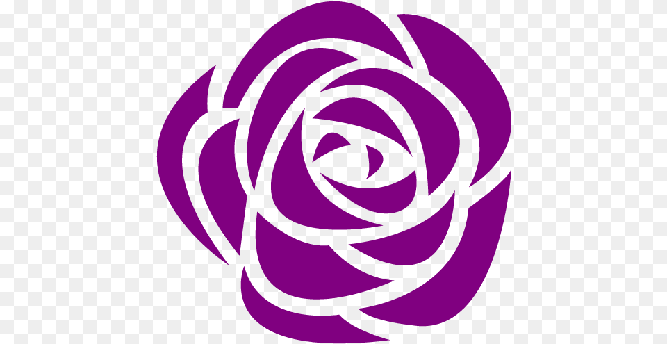 Purple Rose Icon Purple Flower Icons Vector Black Rose, Plant, Spiral Free Transparent Png