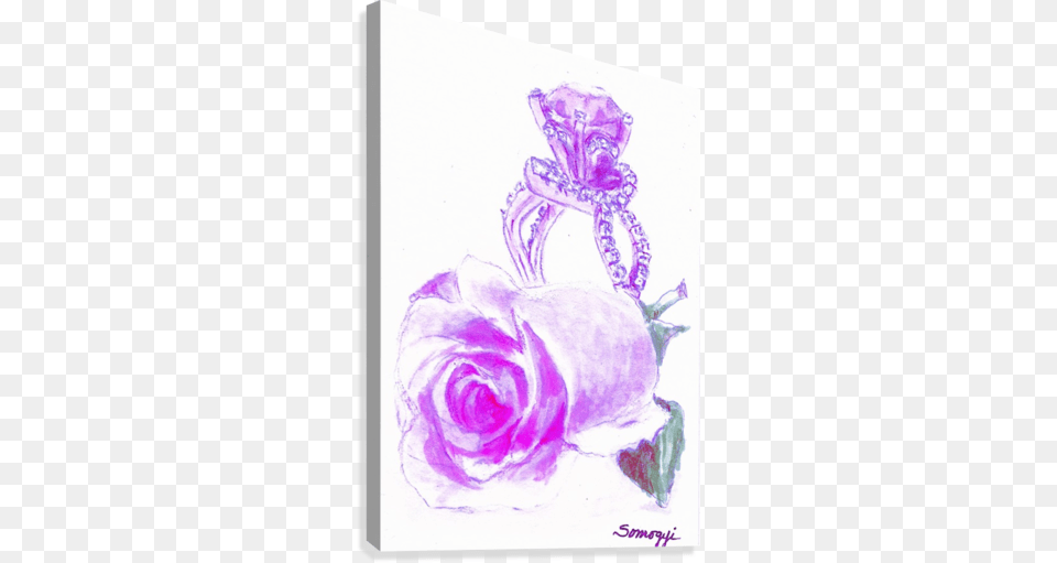 Purple Rosebud Canvas Print Canvas, Flower, Plant, Rose, Accessories Free Png