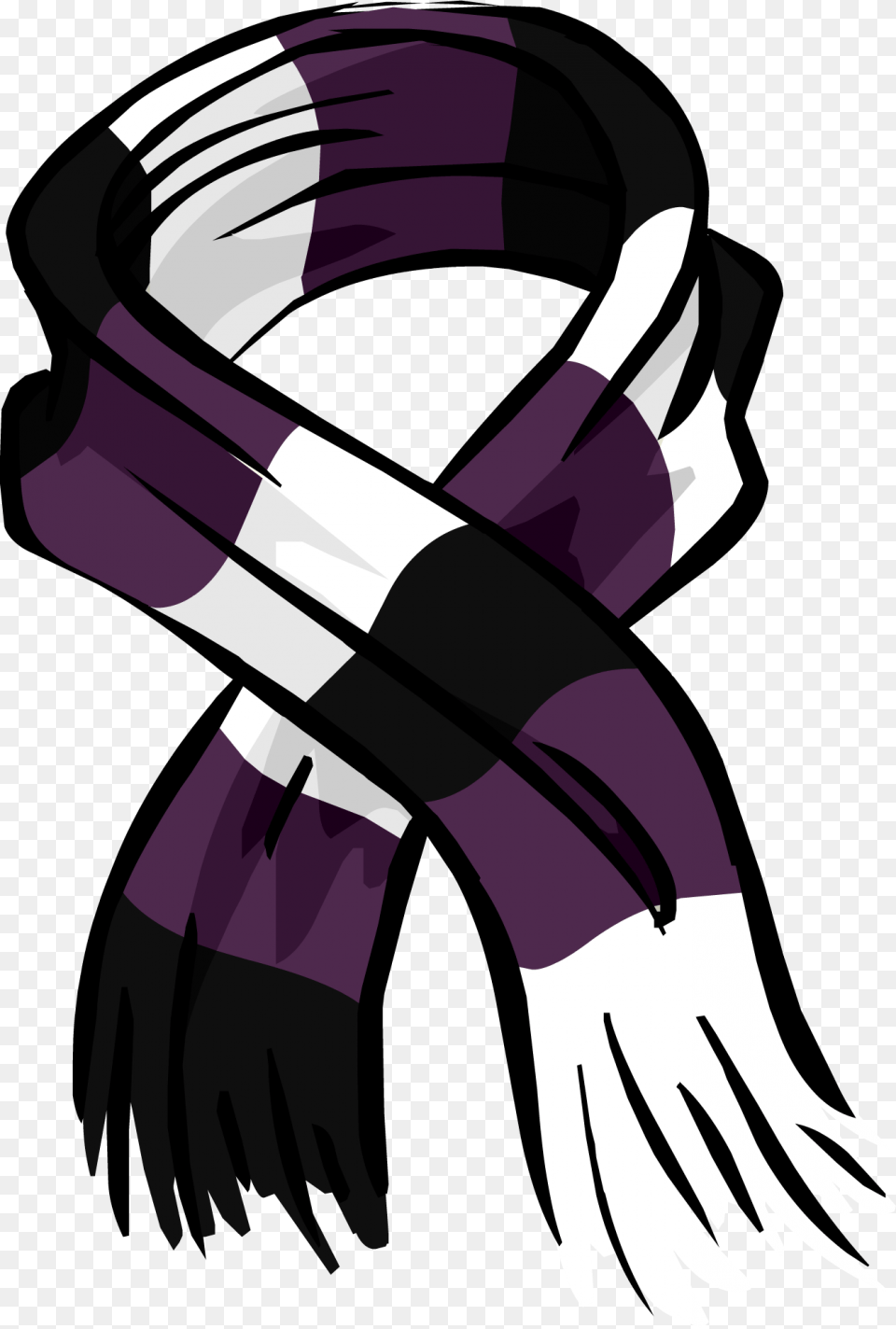 Purple Rugby Scarf Image Scarf Clipart, Clothing, Adult, Female, Person Free Png Download