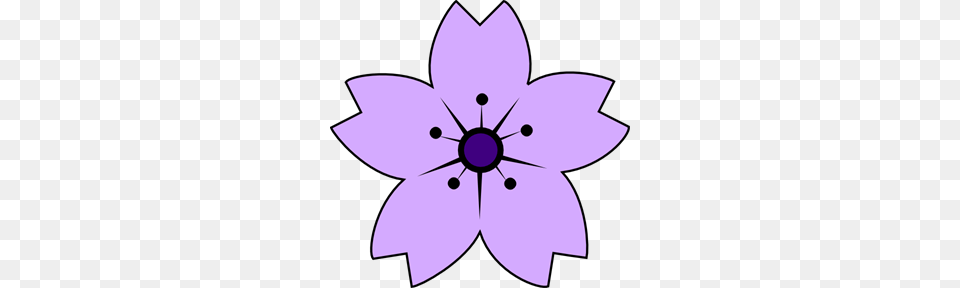 Purple Sakura Clip Arts For Web, Anemone, Flower, Plant, Art Free Png Download