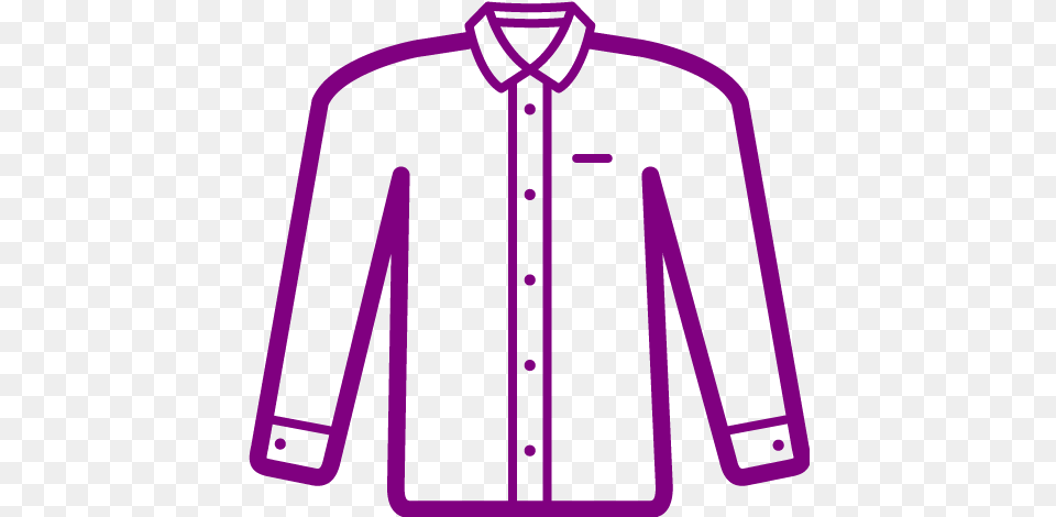 Purple Shirt 5 Icon, Clothing, Dress Shirt, Long Sleeve, Sleeve Free Transparent Png