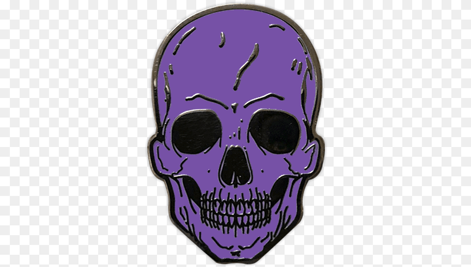 Purple Skull Enamel Pin Bone, Face, Head, Person Free Png