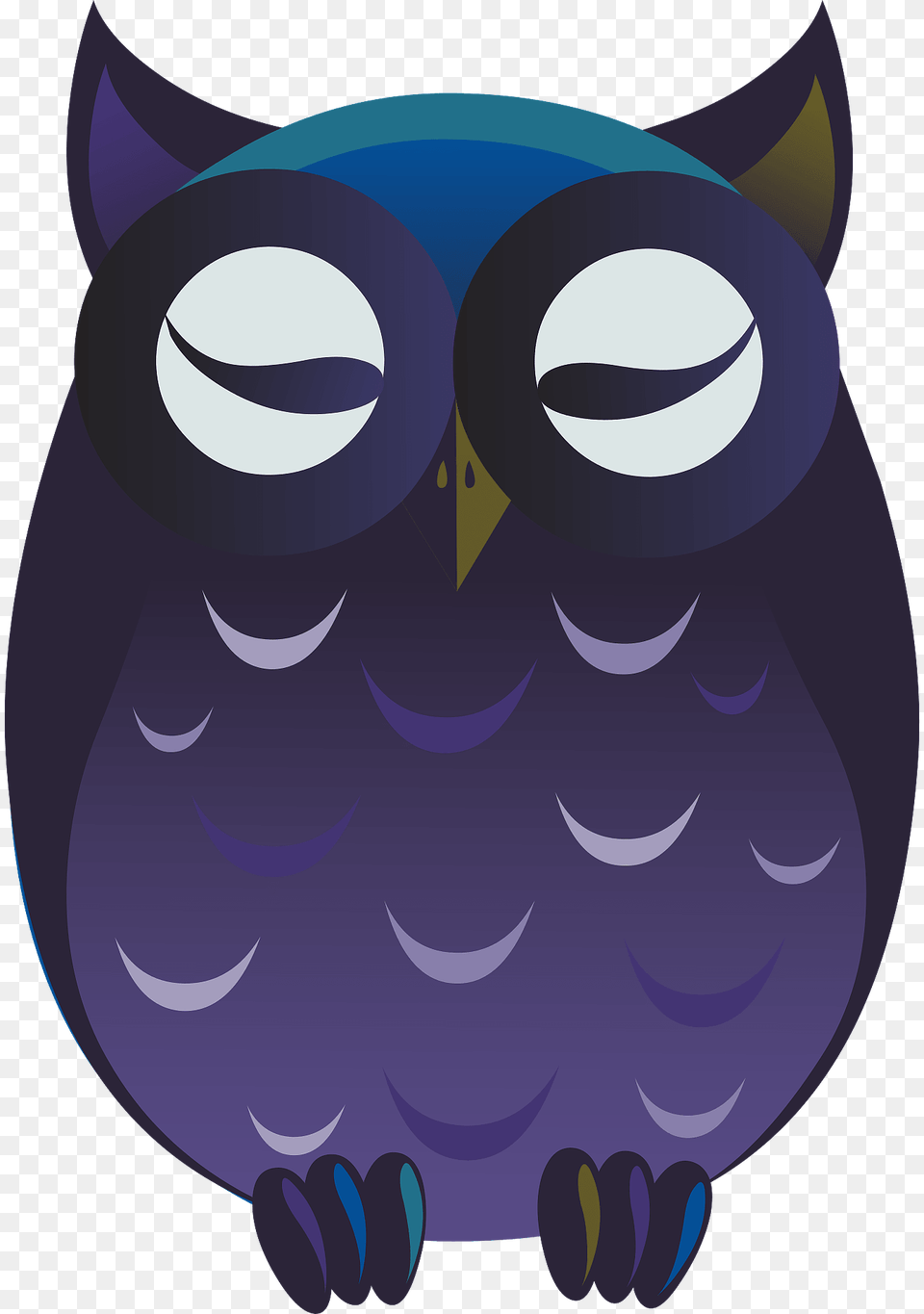 Purple Sleeping Owl Clipart, Art Free Png