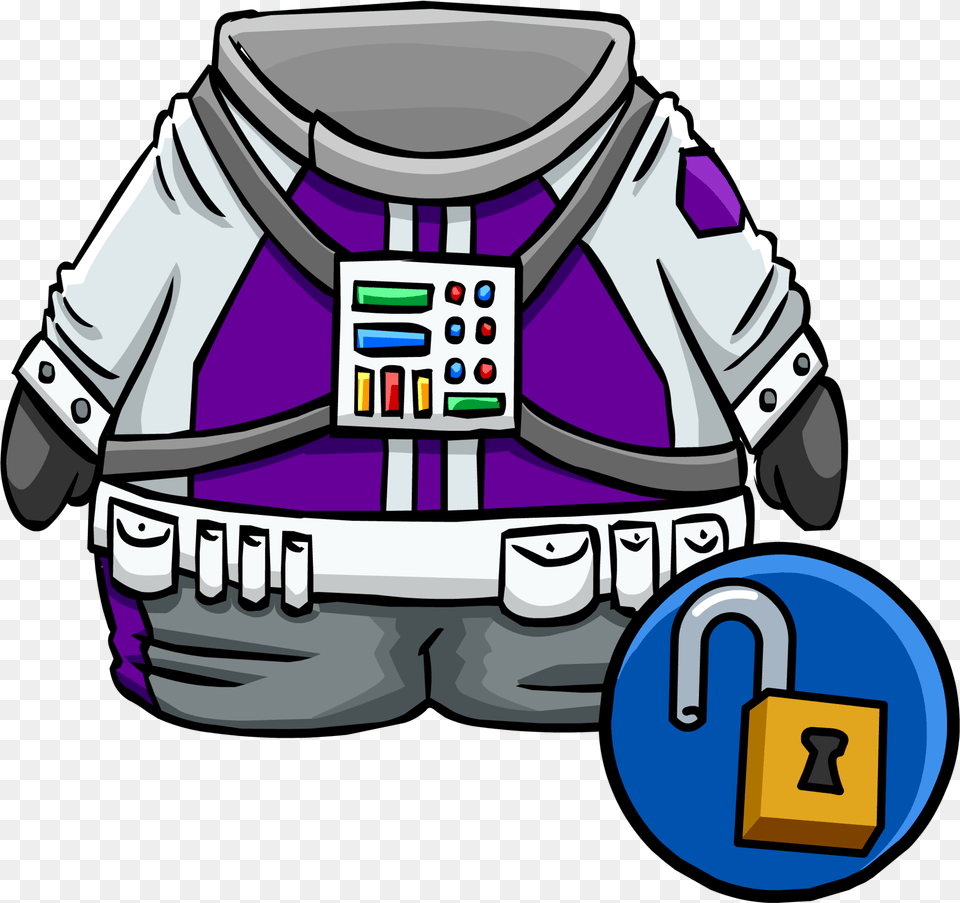 Purple Space Suit Unlockable Icon Space Suit Club Penguin, Bulldozer, Machine, Dynamite, Weapon Png