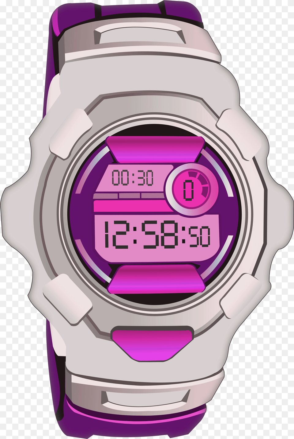 Purple Sport Digital Watch Clip Art Digital Watch Clipart Png