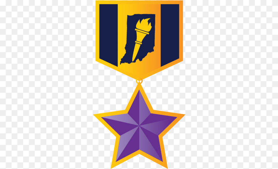 Purple Star School Designation Idoe Emblem, Symbol, Star Symbol, Person Png