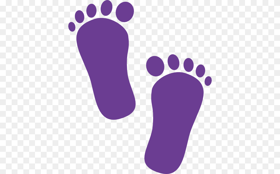 Purple Steps Clipart Clip Art, Footprint Png