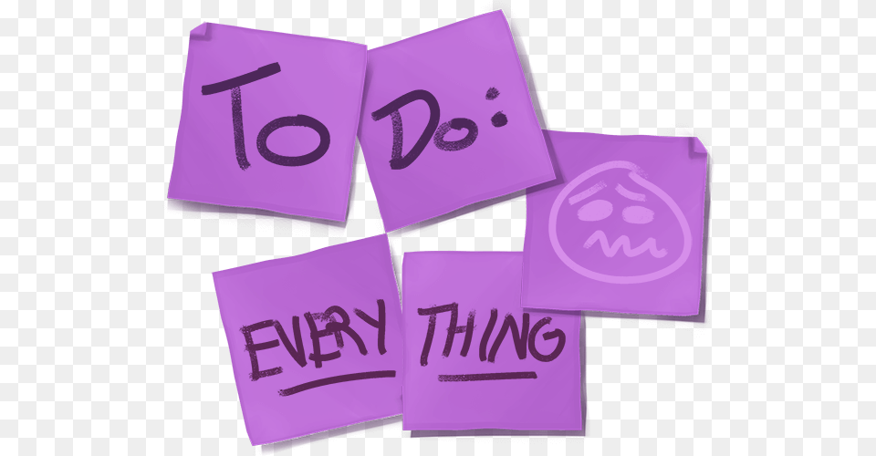 Purple Sticky Notes With To Do Everything Download, Text, Symbol Free Png