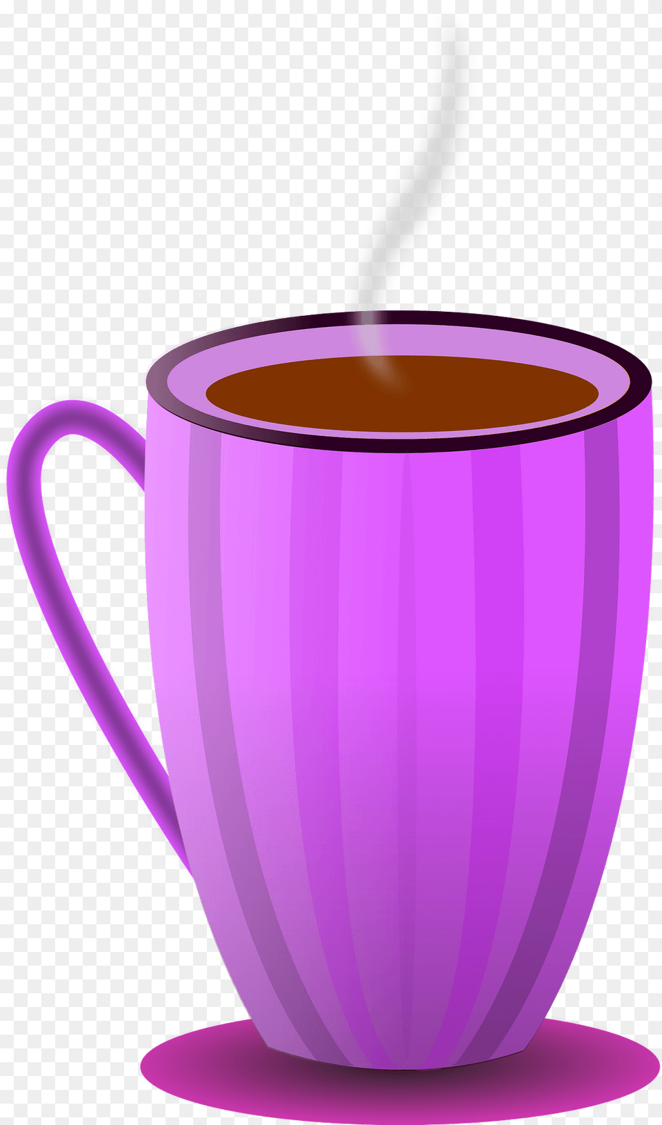 Purple Striped Coffee Cup Clipart, Beverage, Coffee Cup Png Image