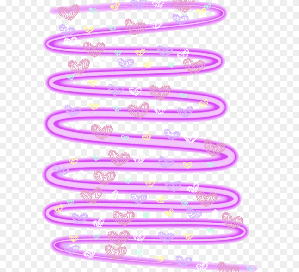 Purple Swirl Hearts Neon Neon Swirl, Accessories Png Image
