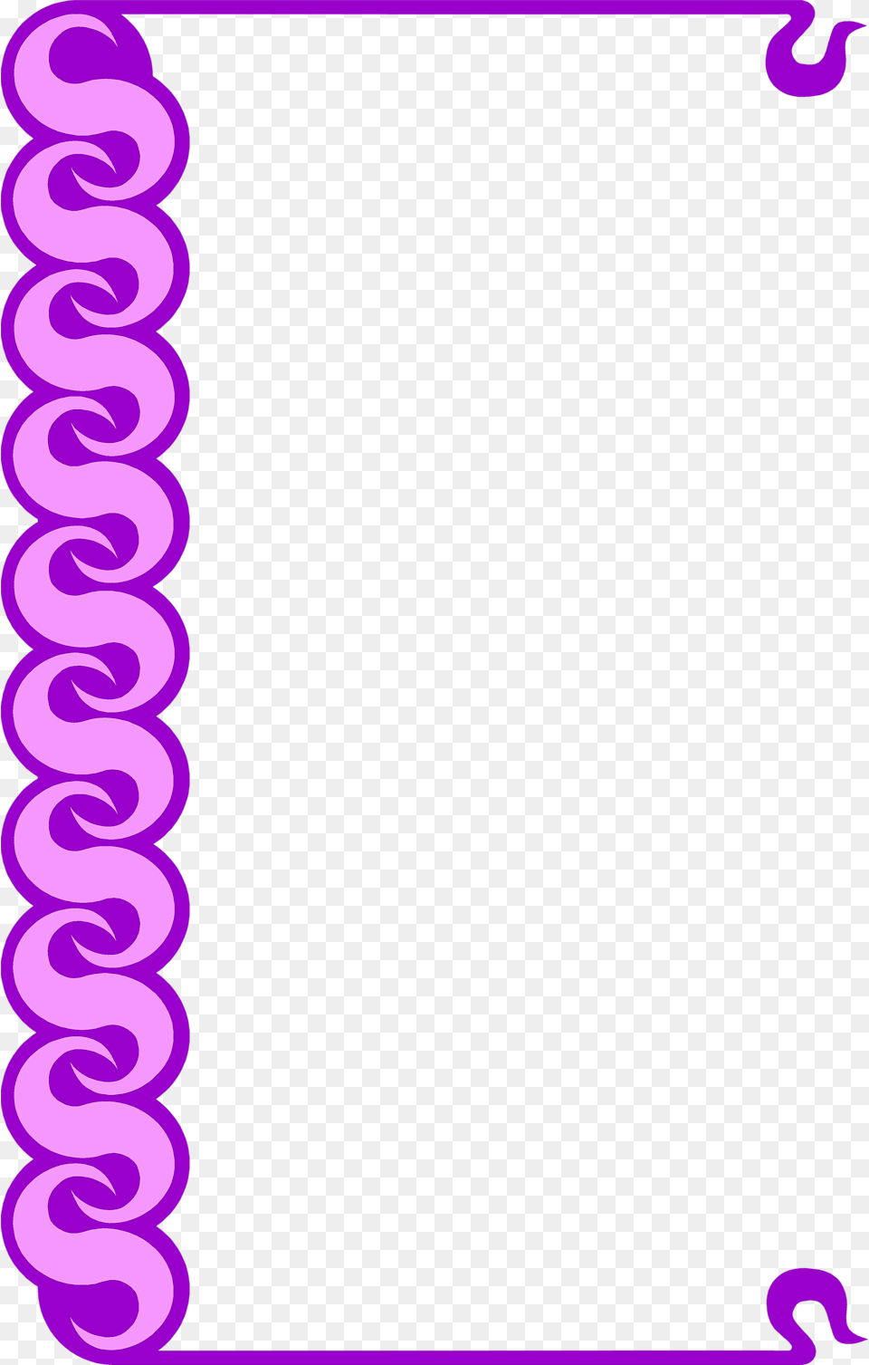 Purple Swirls Border Clip Art Free Text Png Image