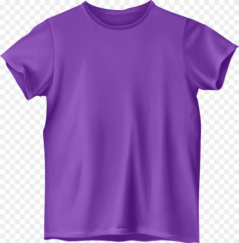 Purple T Shirt Clip Art Transparent Background Tshirt Clip Art, Clothing, T-shirt Png Image