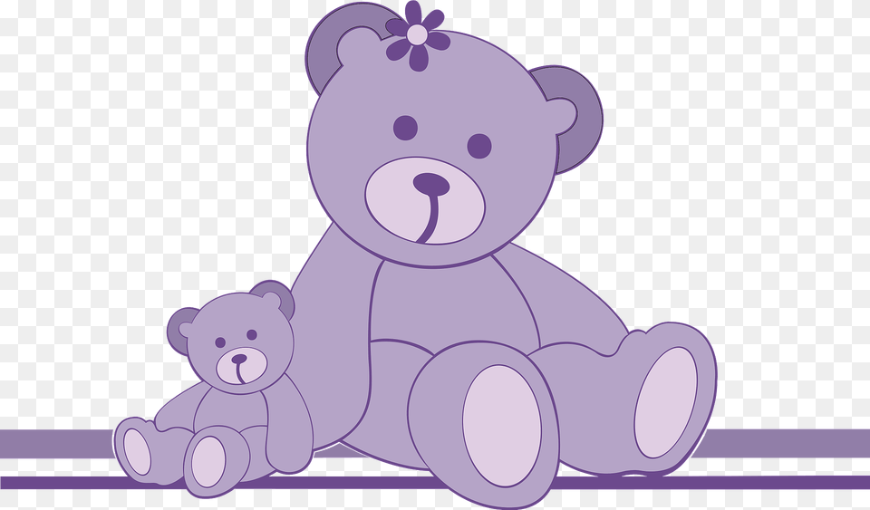 Purple Teddy Bears Clipart, Animal, Bear, Mammal, Wildlife Png