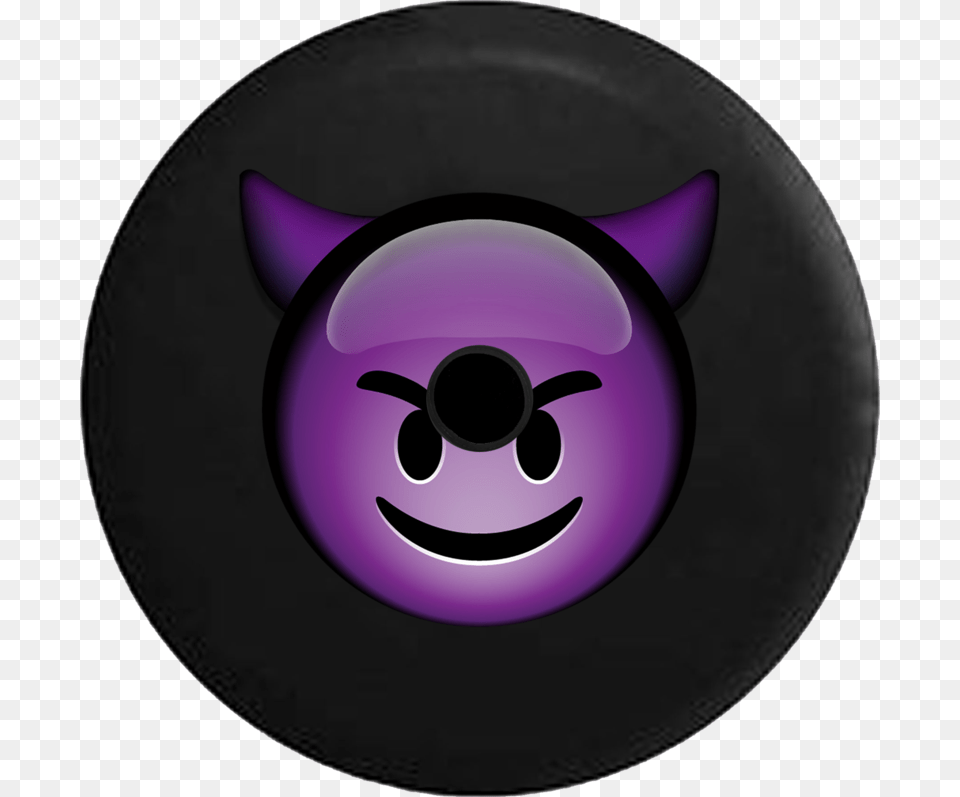 Purple Transparent Devil Emoji, Home Decor, Cushion, Disk Free Png