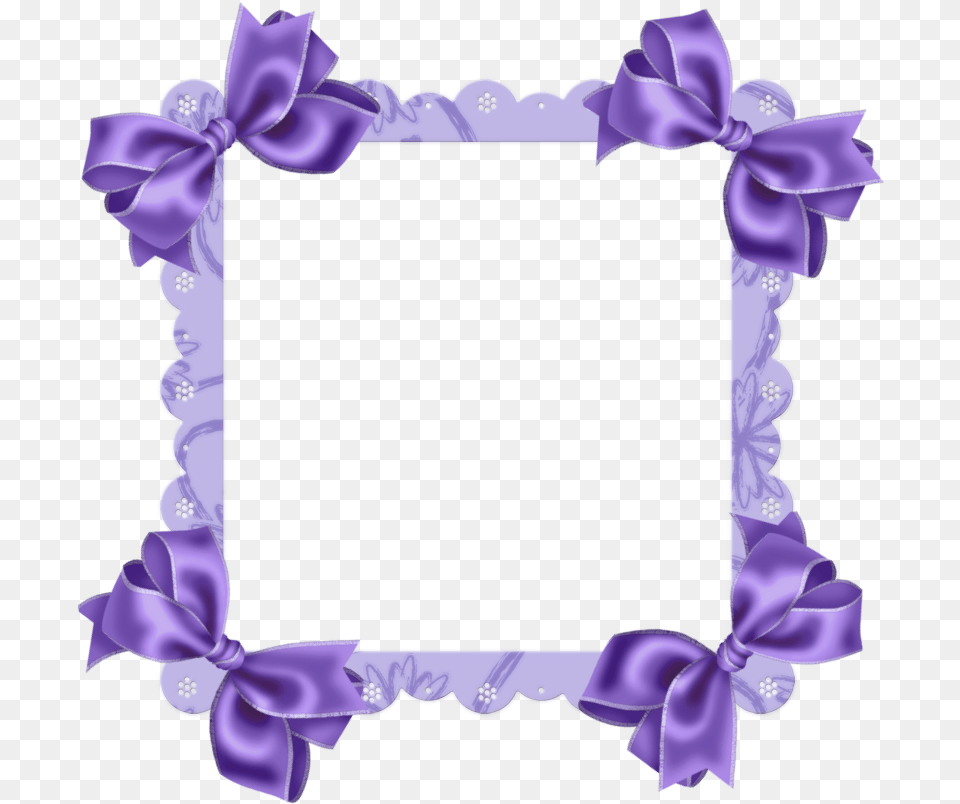 Purple Transparent Frame With Bow Frame On A Purple Background, Birthday Cake, Cake, Cream, Dessert Free Png