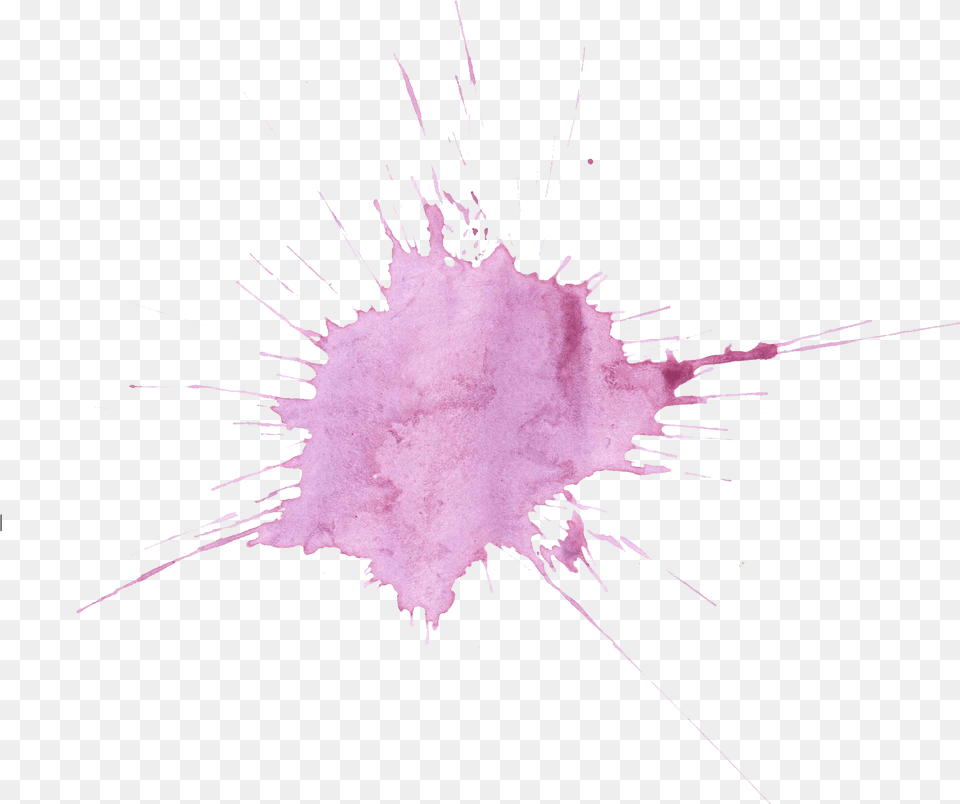 Purple Transparent Watercolor Splash, Stain, Powder Free Png