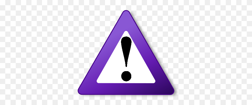 Purple Triangle, Sign, Symbol Free Png