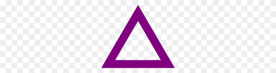Purple Triangle Outline Icon Free Png Download