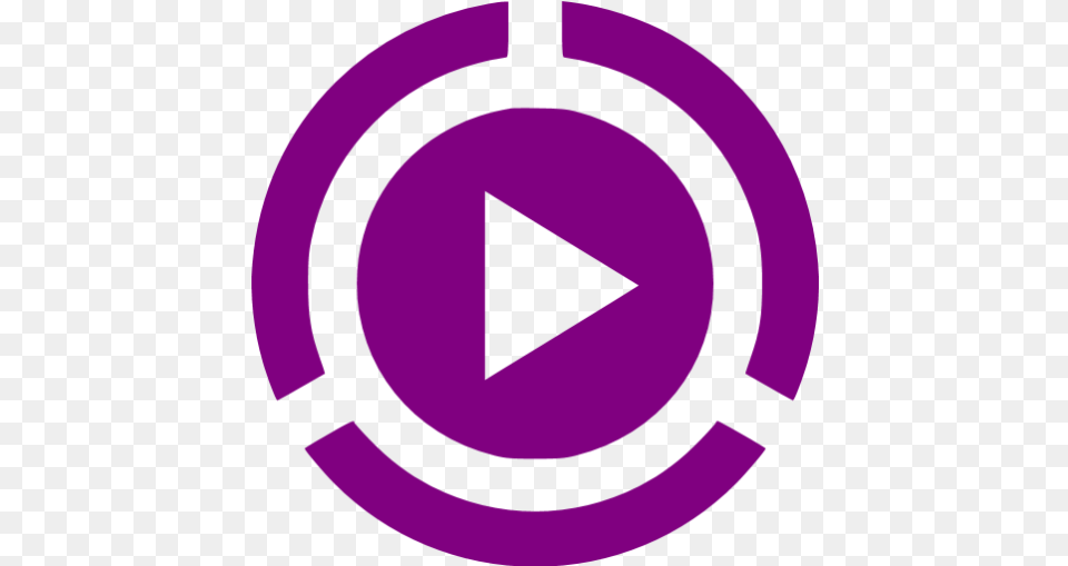 Purple Video Play 2 Icon Free Purple Video Icons Purple Play Icon, Symbol Png Image