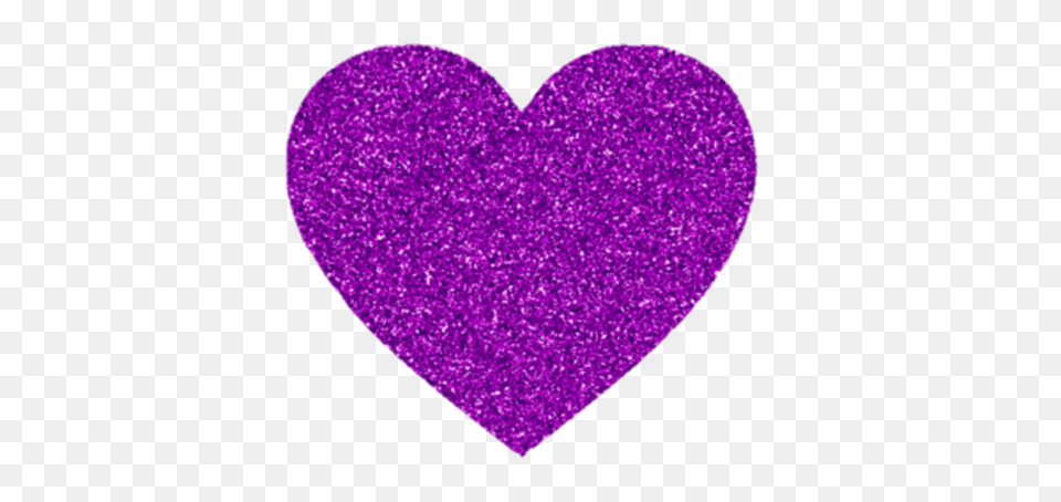 Purple Violet Heart Love Glitter Free Png Download
