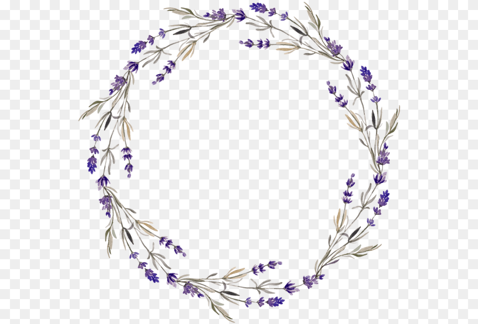 Purple Watercolor Flower Wreath Transparent Cartoons Watercolor Flower Wreath Transparent Background, Plant, Accessories, Jewelry, Necklace Free Png Download