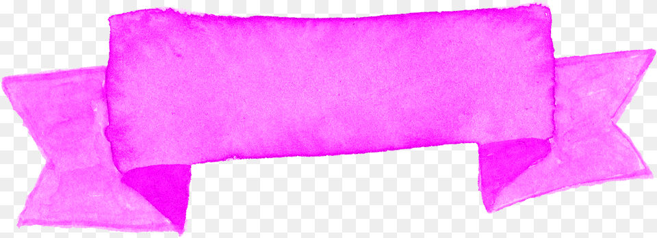 Purple Watercolor Ribbon Banner Watercolor Purple Banner, Cushion, Home Decor, Paper, Towel Free Png Download