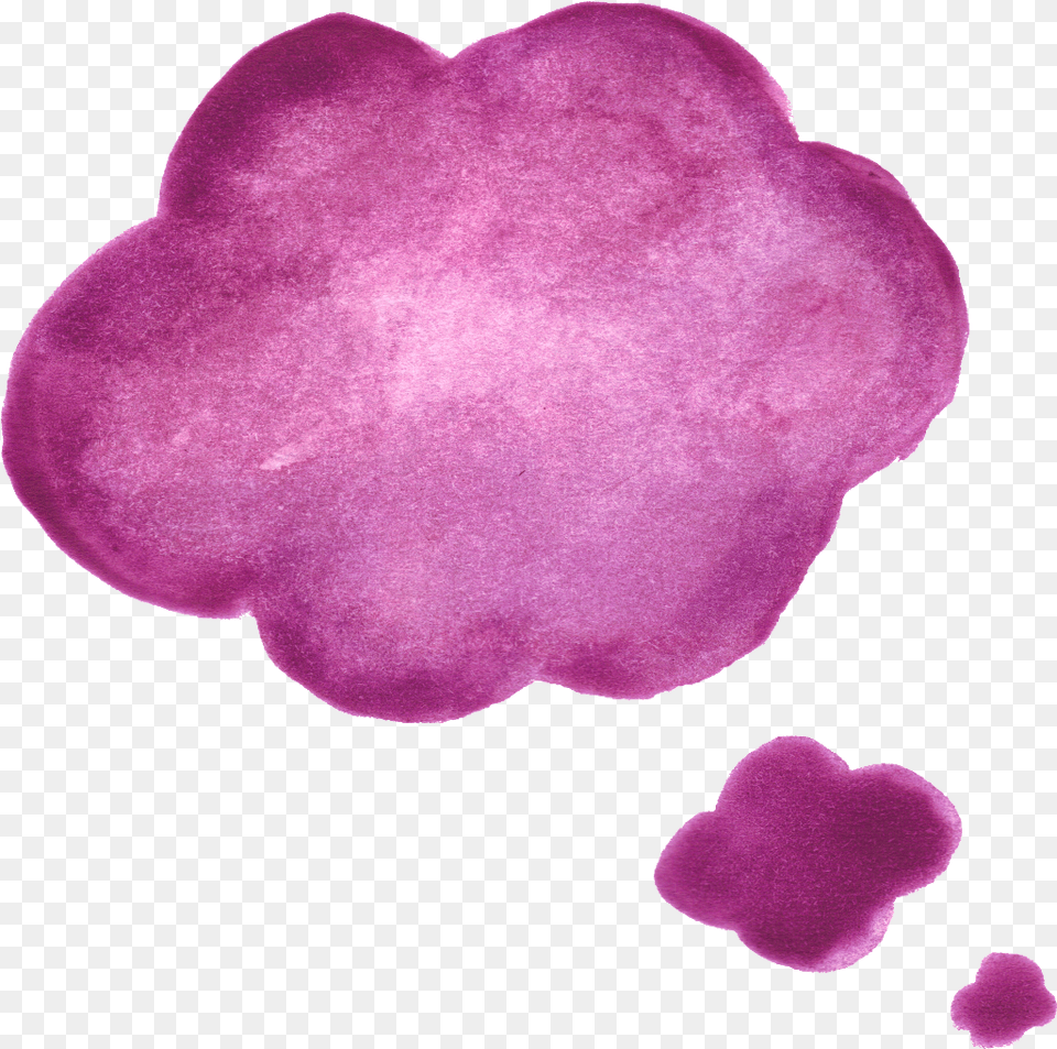 Purple Watercolor Speech Bubble, Flower, Petal, Plant, Home Decor Png Image