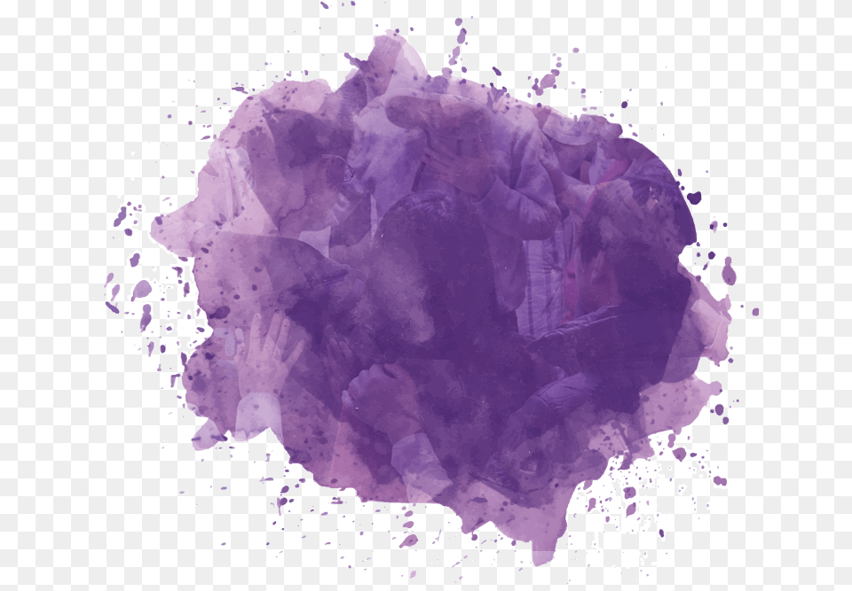 Purple Watercolor Splash, Mineral, Crystal, Quartz, Accessories Png