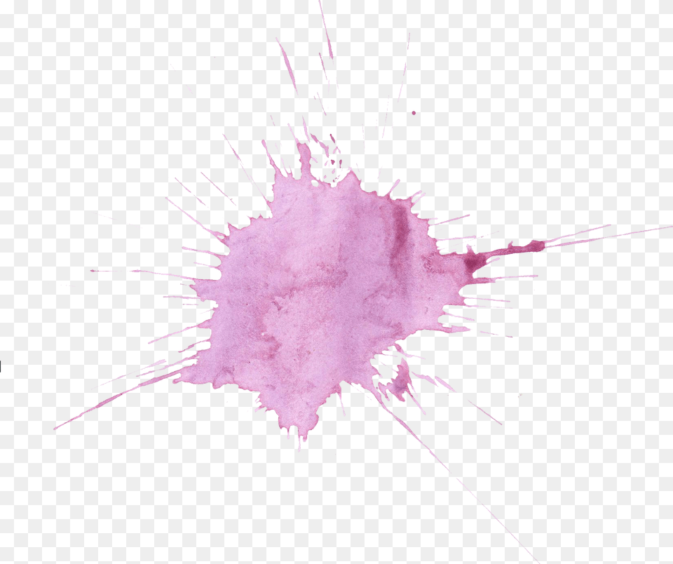 Purple Watercolor Splatter Transparent Watercolor Paint, Stain, Powder Free Png Download