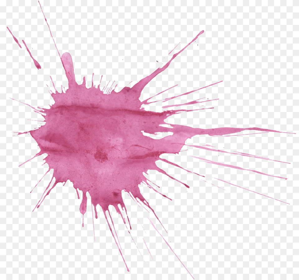 Purple Watercolor Splatter Watercolor Splash Pink Watercolor Painting, Stain, Person, Animal, Sea Life Free Transparent Png