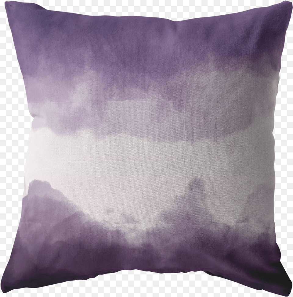 Purple Watercolor Throw Pillow Throw Pillow, Cushion, Home Decor, Adult, Bride Png Image