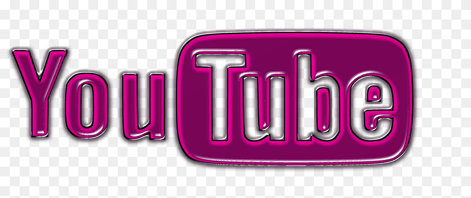Purple White Icon Of Youtube Logo Png Image