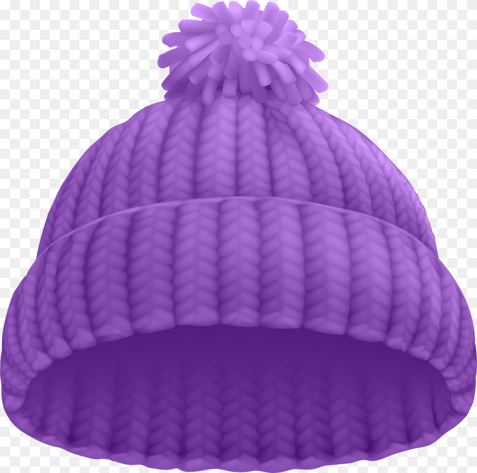Purple Winter Hat Clip Art Image Transparent Winter Hat Clipart Free Png
