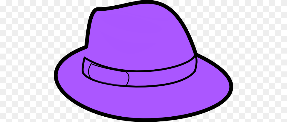 Purple Winter Hat Clip Art Imageu200b Purple Fedora Clip Art, Clothing, Sun Hat, Hardhat, Helmet Free Png Download