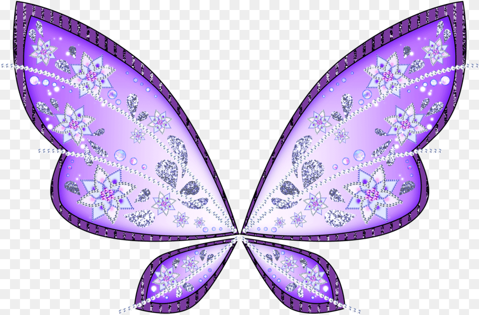 Purple Winx Club Wings, Pattern, Accessories Png Image