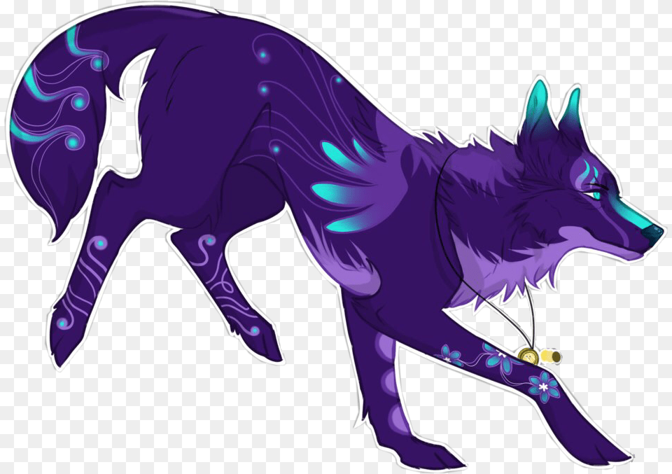 Purple Wolf Freetoedit Purple Wolf, Animal, Coyote, Mammal, Person Free Png Download