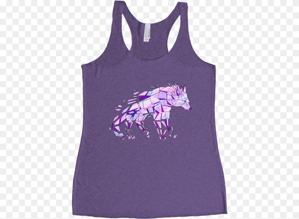 Purple Wolf Racerback Tank Top Active Tank, Clothing, Tank Top, Person Free Png