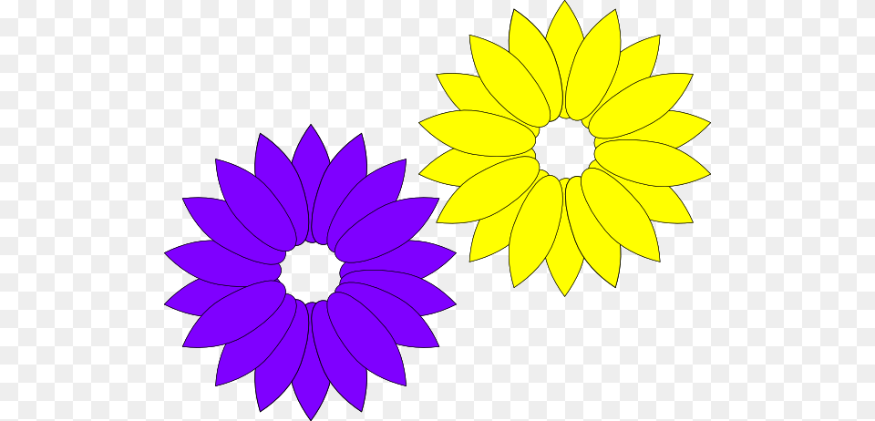 Purple Yellow Flowers Clip Art, Dahlia, Daisy, Flower, Plant Free Png