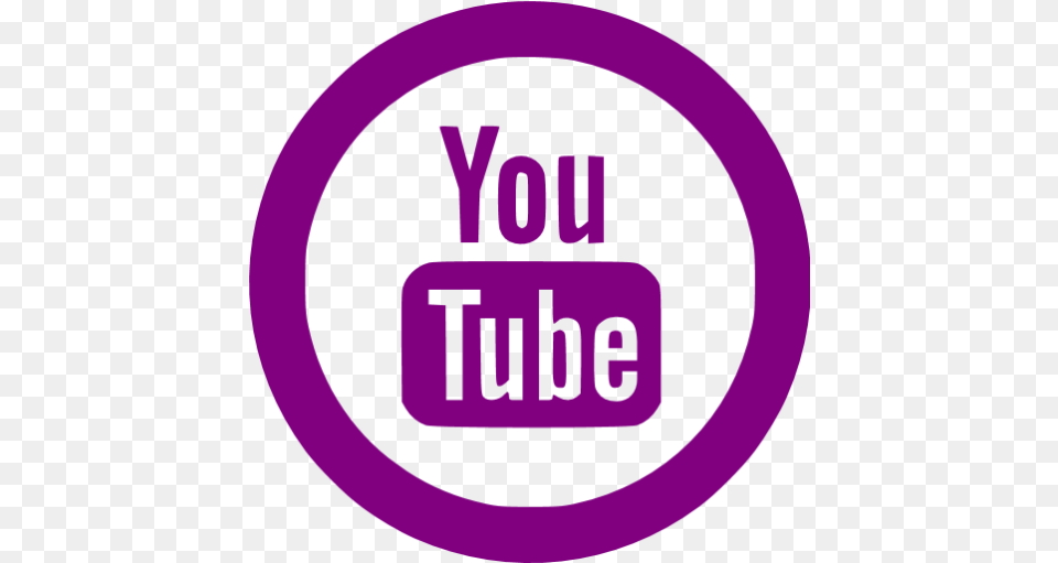 Purple Youtube 5 Icon Purple Site Logo Icons Youtube, Sticker, Disk Free Transparent Png