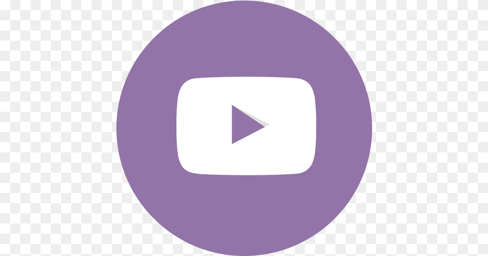 Purple Youtube Logo With Transparent Background, Triangle, Disk Free Png Download