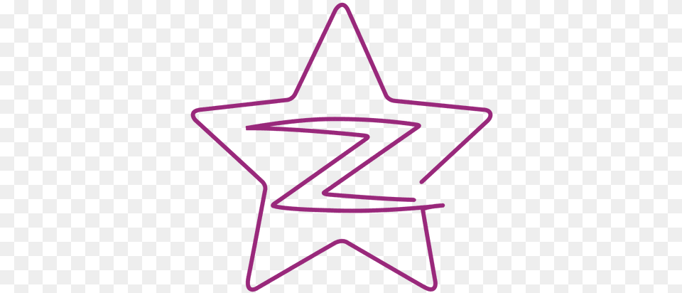 Purple Z Star Line Icon Icon Z, Star Symbol, Symbol, Bow, Weapon Png