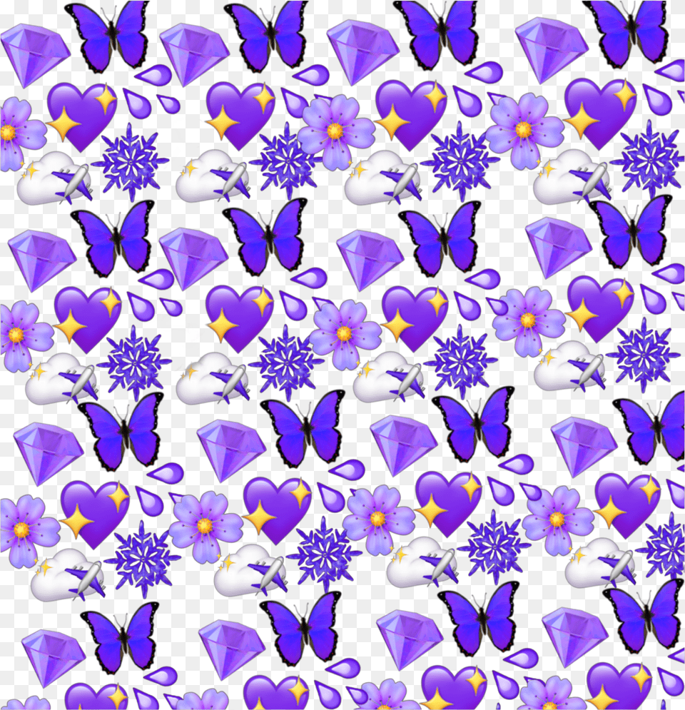 Purpleheart Purple Purpleflower Iphoneemoji Crown Itsfunneh Free Transparent Png