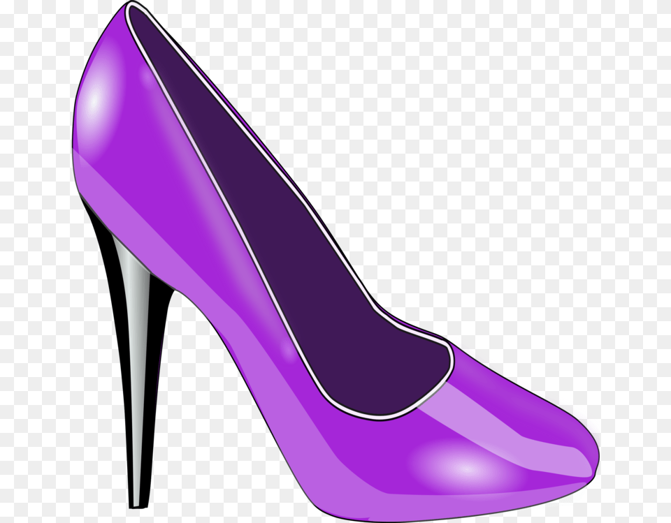Purplehigh Heelsshoe Shoe Clip Art, Clothing, Footwear, High Heel, Blade Png