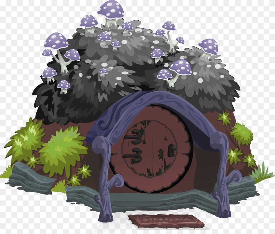 Purpleplantflower Hobbit House Clipart, Outdoors, Architecture, Rural, Building Free Png