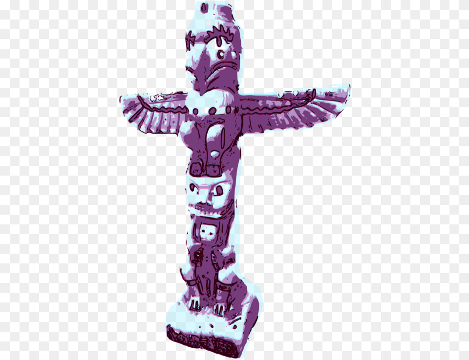 Purplesymbolfigurine Totem, Architecture, Emblem, Pillar, Symbol Png Image