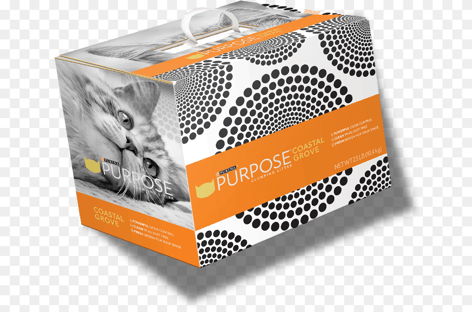 Purpose Cat Litter Circle With Dots Inside, Box, Animal, Cardboard, Carton Free Png Download