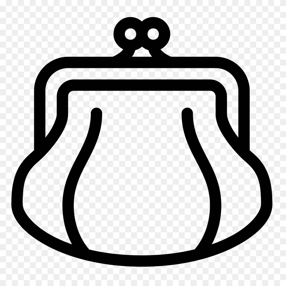 Purse Front View Icon, Gray Free Transparent Png
