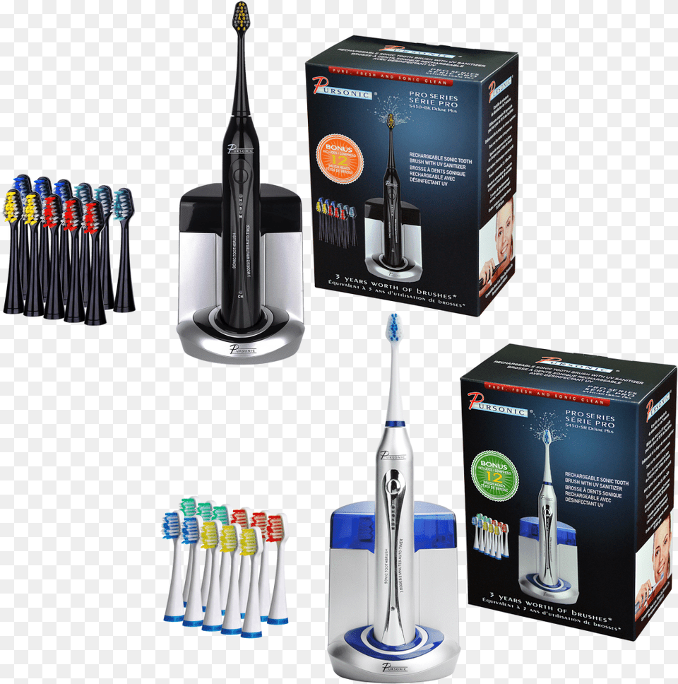 Pursonic S450 Deluxe Plus Sonic Rechargeable Toothbrush, Brush, Device, Tool, Blade Free Transparent Png